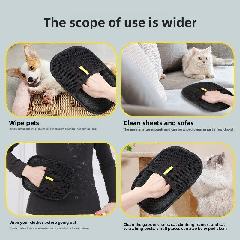 Pet Hair Removal Glove - Remove Fur from Furniture, Clothes & Bedding